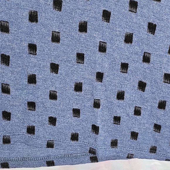 Kensie Women's Blue & Black Dot Print Long-Sleeved Top Size XL - Picture 6 of 11